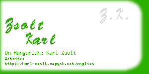 zsolt karl business card